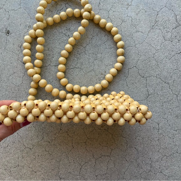 Wooden Beaded Boho Mini crossbody bag a new day preloved hippie boho chic - Picture 4 of 5